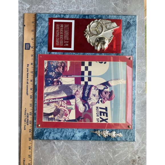 DALE EARNHARDT JR 1998 SIGNED 1ST GRAND NATIONAL PLAQUE WITH AUTHENTICATION - Picture 5 of 10